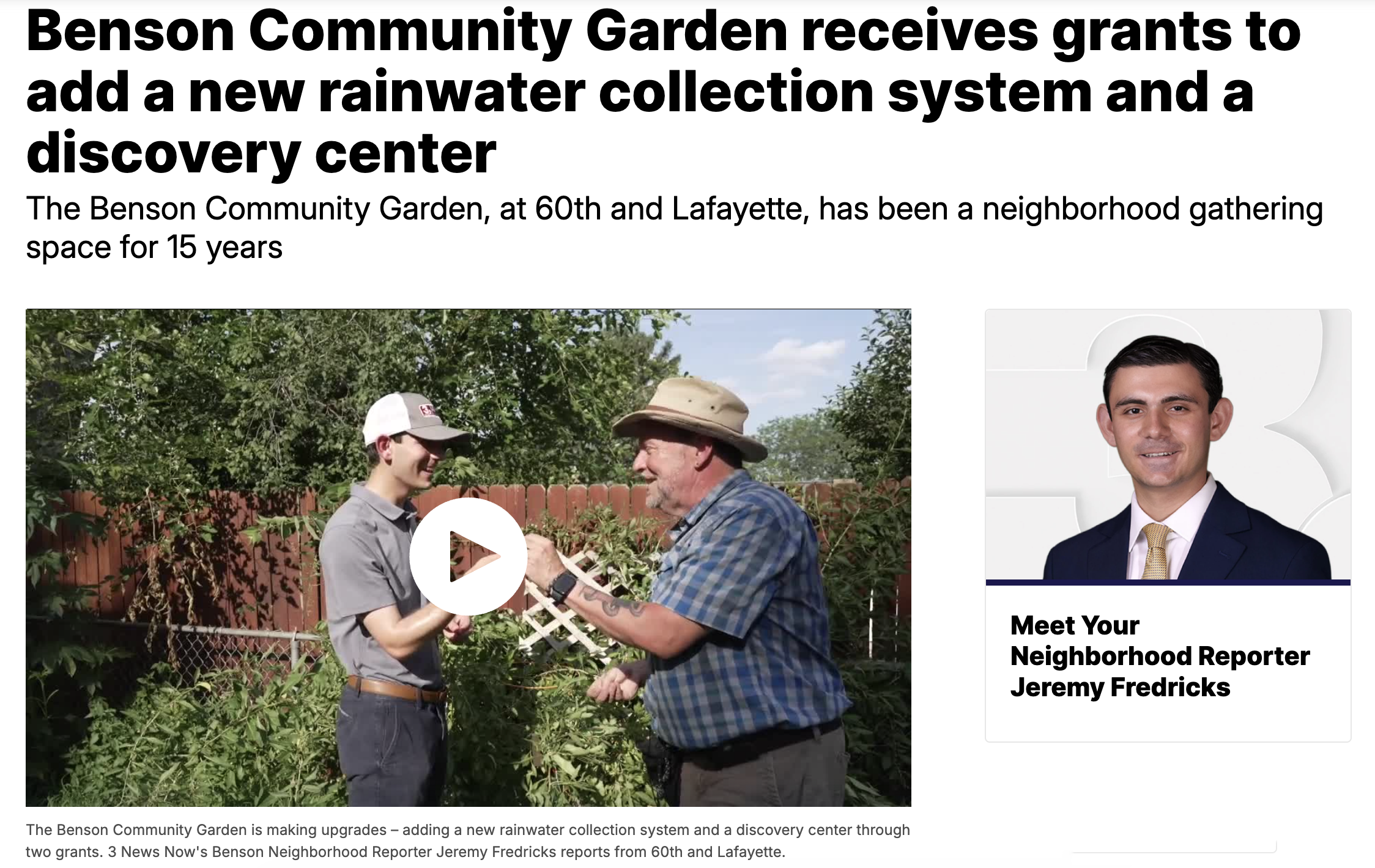 Grant Report on KMTV